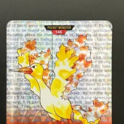 Moltres #146 Prism Holo Pokemon Bandai Carddass 1996 Japanese WOTC (NM-) - Image 5