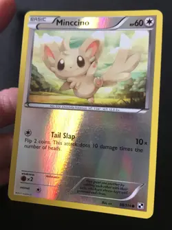 3 X Black & White Base Pokemon Cards Reverse Holo Simisage Simipour Minccino - Image 3