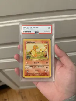 PSA 7 Pokemon TCG Charmander Base Set 46/102 Regular Unlimited Common - Image 1