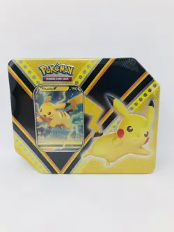 Exclusive Pokemon V Powers Tin Pikachu V - Sun & Moon/Sword & Shield New Sealed - Image 1