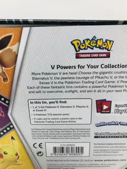 Exclusive Pokemon V Powers Tin Pikachu V - Sun & Moon/Sword & Shield New Sealed - Image 4