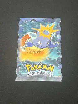 1999 Wartortle Die Cut Topps - Pokemon - #8 of 12 Blue Logo - Image 1