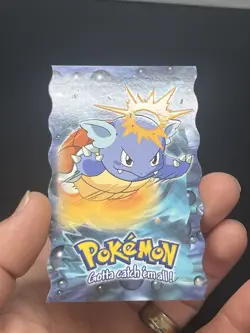 1999 Wartortle Die Cut Topps - Pokemon - #8 of 12 Blue Logo - Image 3