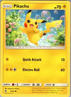 Pikachu 19/68 Common - Pokemon TCG Hidden Fates - Regular (NM) - Image 1