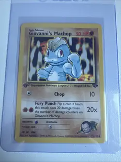 Giovanni’s Machop 1st Edition Gym Challenge 72/132 WOTC Vintage Pokemon MINT - Image 1