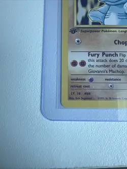 Giovanni’s Machop 1st Edition Gym Challenge 72/132 WOTC Vintage Pokemon MINT - Image 3