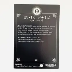 No.71 RYUK DEATH NOTE Trading Card Special Edition KONAMI 2007 Rare TCG - Image 3
