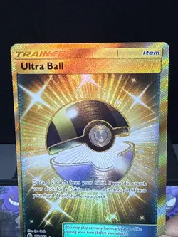 Pokemon Card Ultra Ball 161/149 Sun & Moon Base Set Gold Secret Rare Near Mint - Image 2