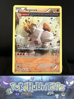 Pokemon Card Regirock XY49 Black Star Promo Half Art Holo Rare Played - Image 1