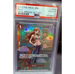 [PSA 10] Nami OP05-016 GEM MT Special Alt Art One Piece Card 2023 Japan Bandai - Image 1