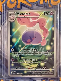 Pokemon TCG S&V Black Bolt Musharna Holo Illustration Card 117/086 NM Condition - Image 1
