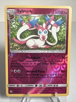 LP+ Sylveon 155/236 Reverse Holo SM Cosmic Eclipse AUTHENTIC Pokemon Card - Image 1