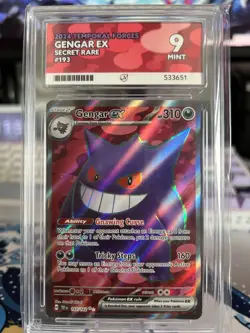 Pokemon TCG Gengar EX 193/162 Ace 9 Temporal Forces Full Art Graded Card - Image 1