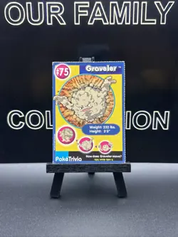 Pokemon Graveler PokeTrivia #75 Burger King Card Regular MP - Image 1