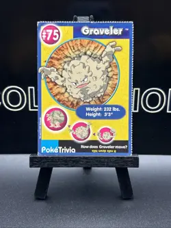 Pokemon Graveler PokeTrivia #75 Burger King Card Regular MP - Image 2