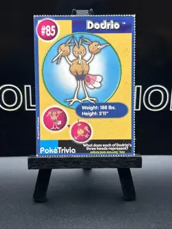 Pokemon - 1999 Burger King PokeTrivia Promo Card - Dodrio #85 Regular LP - Image 2