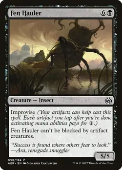 Fen Hauler 58 AER MTG Black Insect Improvise Common 2017 Chaturvedi EN Creature - Image 1