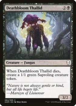Deathbloom Thallid 84 DOM MTG Black Creature Fungus Common Saproling 2018 Burns - Image 1