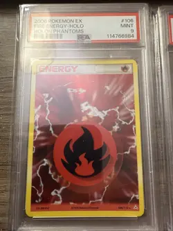 (4) Pokemon Fire Energy Holon Phantoms Holo 106/110 PSA Graded Cards - Image 2