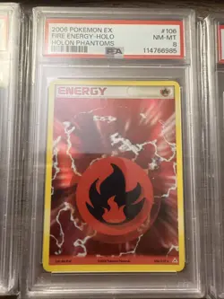 (4) Pokemon Fire Energy Holon Phantoms Holo 106/110 PSA Graded Cards - Image 3