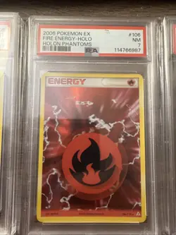 (4) Pokemon Fire Energy Holon Phantoms Holo 106/110 PSA Graded Cards - Image 4