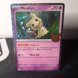 2024 Pokemon TCG Mimikyu #37/91 Halloween Trick Or Trade Cosmos Holo Rare - Image 1