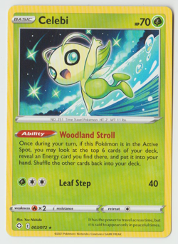 2021 Pokemon Shining Fates Celebi 003/072 NH R - Image 1