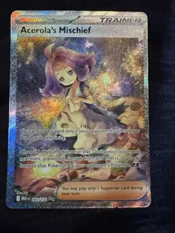 Pokemon TCG Acerola’s Mischief 183/132 Full Art SIR PACK FRESH MINT - Image 1