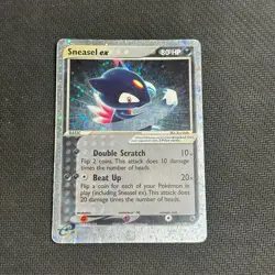 2003 Pokemon EX Ruby & Sapphire Sneasel ex Holo #103/109 Swirl HP - Image 1