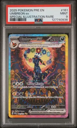 2025 POKEMON PRE EN-PRISMATIC EVOLUTIONS #161 UMBREON EX PSA 9 - Image 1