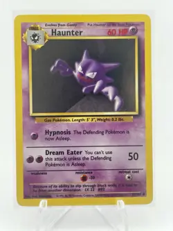 Haunter 29/102 Pokemon Base Set Uncommon Psychic Damaged Used See Pictures - Image 1