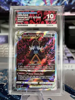 Pokemon Crown Zenith Hisuian Samurott VSTAR Gg52/Gg70 ACE 10 - Image 1