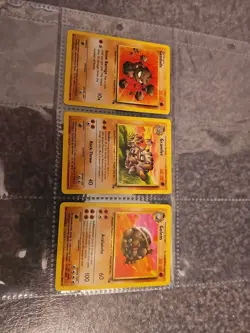 Pokemon Fossil - 1999 Geodude 47/62 & Graveler 37/62 & Golem 36/62 - Vintage - Image 1