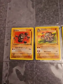 Pokemon Fossil - 1999 Geodude 47/62 & Graveler 37/62 & Golem 36/62 - Vintage - Image 2