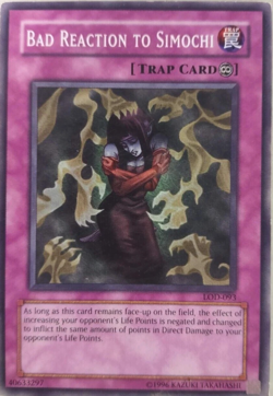Bad Reaction to Simochi LOD-093 Common YuGiOh TCG Card - Image 1