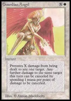 MTG English Guardian Angel Light Play Normal Alpha - Image 1