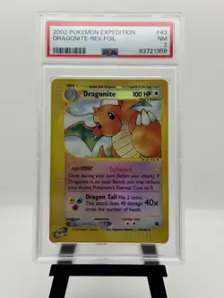 Pokemon TCG Dragonite Expedition Card 43/165 Reverse Holo Foil Rare PSA 7 - Image 1