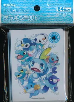 Pokemon Center Japan Type Fighters Water - Card Sleeves Deck Shields - 64 - Image 1