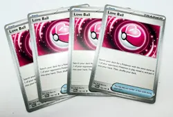 Love Ball 156/167 4x x4 Pokemon Card Twilight Masquerade Playset - Image 1
