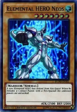 Yugioh - Elemental HERO Neos - Limited - Ultra Rare NM - Free Holographic Card - Image 1
