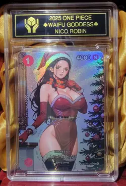 NICO ROBIN One Piece Waifu Santa Claus Goddess CUSTOM CARD NM - Image 1