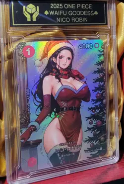 NICO ROBIN One Piece Waifu Santa Claus Goddess CUSTOM CARD NM - Image 2