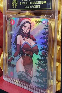 NICO ROBIN One Piece Waifu Santa Claus Goddess CUSTOM CARD NM - Image 3