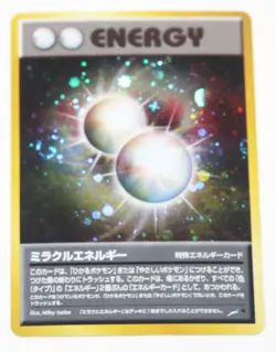Miracle Energy Holo Rare Vintage Neo Destiny Japanese Pokemon Card Swirl - Image 1