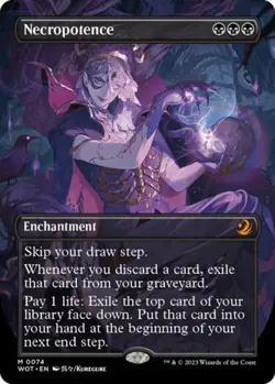 MTG English Necropotence (Anime Borderless) NM Foil - Image 1