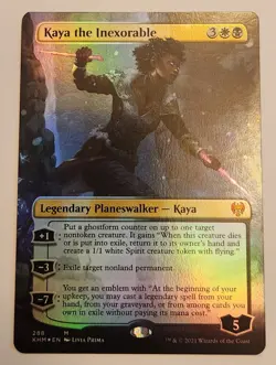 Kaya the Inexorable (Borderless) Kaldheim Foil #288 Planeswalker - Image 1