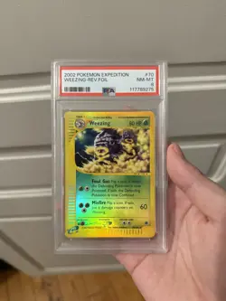 PSA 8 Weezing Reverse Holo #70 2002 Pokemon Expedition - Image 1
