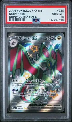 2024 POKEMON PAF EN-PALDEAN FATES SHINY ULTRA RARE #220 NOIVERN EX PSA 10 - Image 1