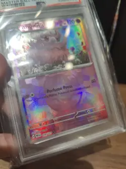 Pokemon Aromatisse Master Ball Pattern 039/131 Prismatic Evolutions Holo PSA 9 - Image 2