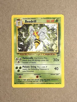 Pokemon TCG - Beedrill (21/130) Base Set 2 - Regular Rare - NM - Image 3